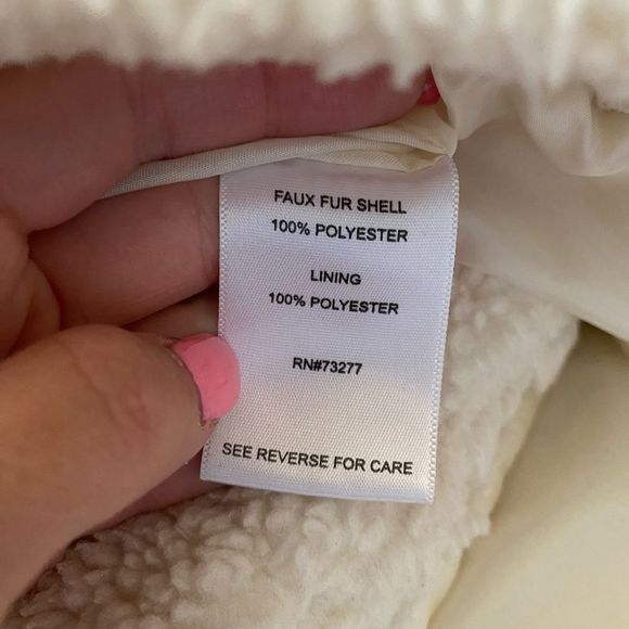 Vylette Cream Faux Fur Sherpa Button Front Teddy Jacket | Size XXL - Picture 4 of 7